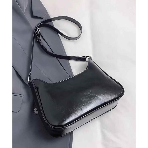 Trendy Black Clear Panel Crossbody Bag - Perfect for Gatherings & Events - Picture 8 of 8
